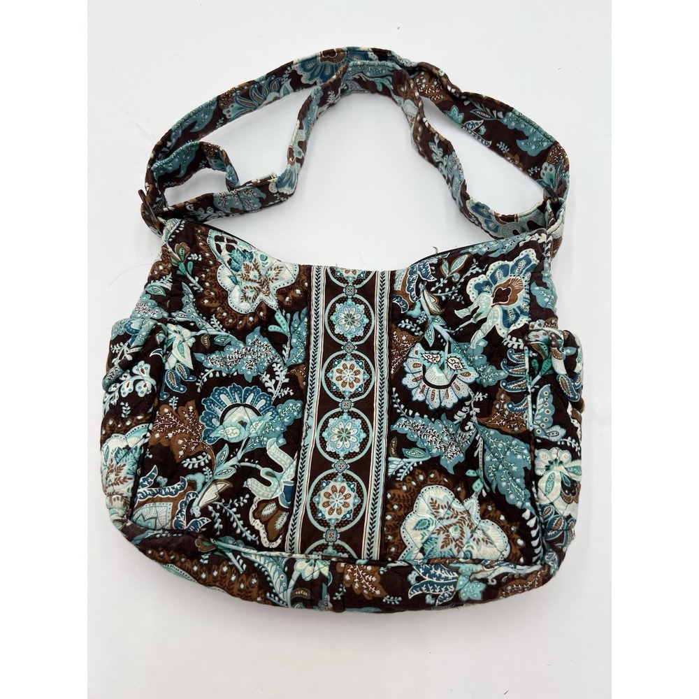 Vera Bradley Java Blue Retired Quilted Shoulder Bag Made in USA NWOT Cotton - Picture 2 of 10